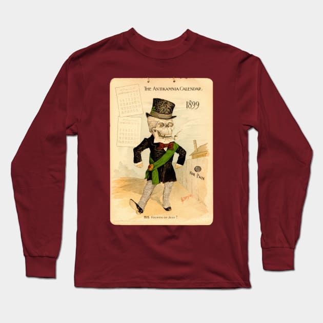 Skeleton Dandy Long Sleeve T-Shirt by pocketlama